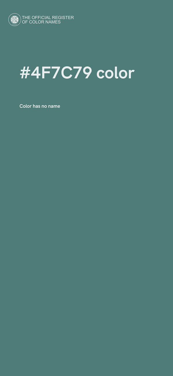 #4F7C79 color image