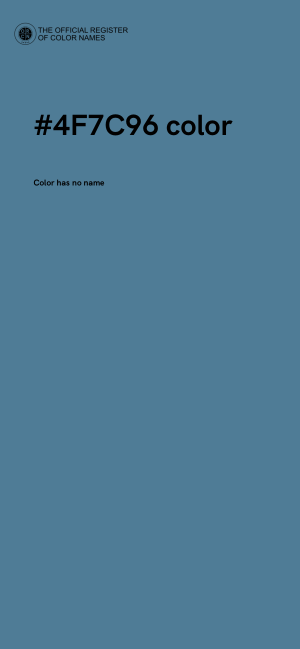 #4F7C96 color image