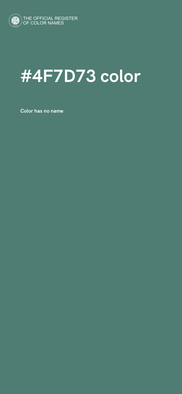 #4F7D73 color image