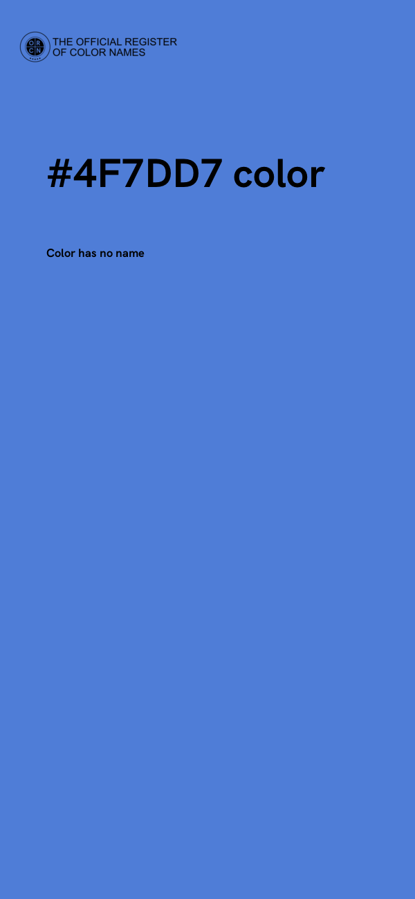 #4F7DD7 color image
