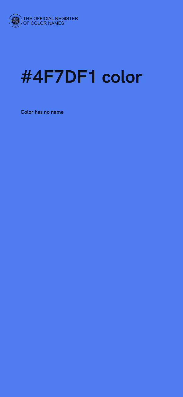 #4F7DF1 color image