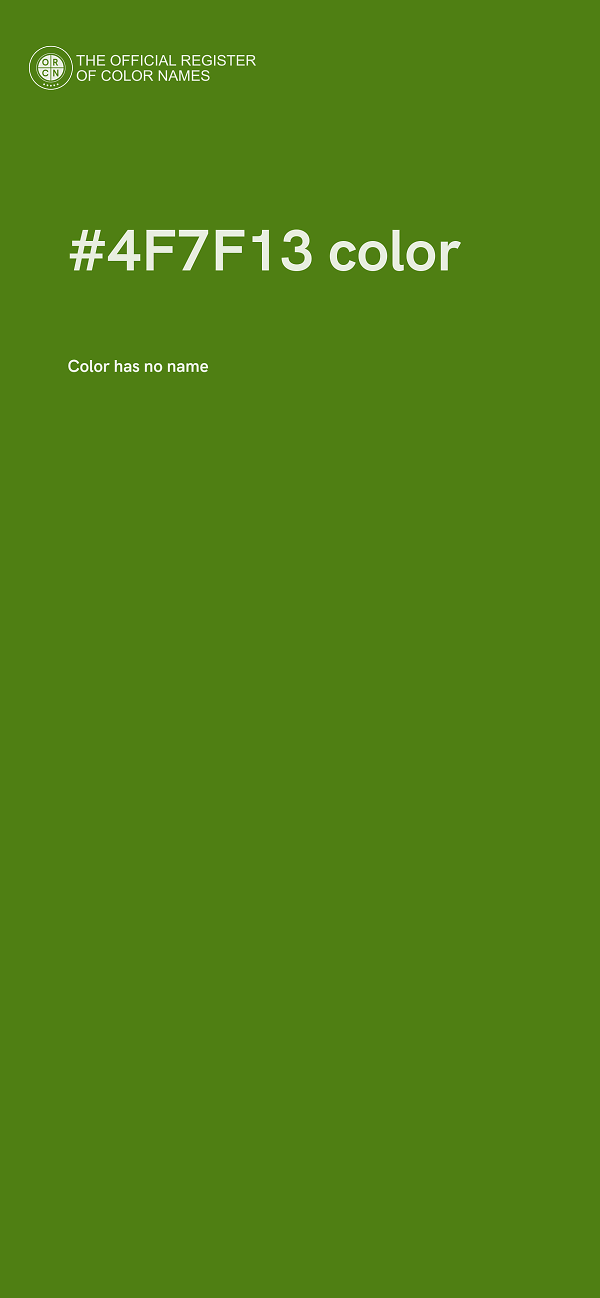 #4F7F13 color image