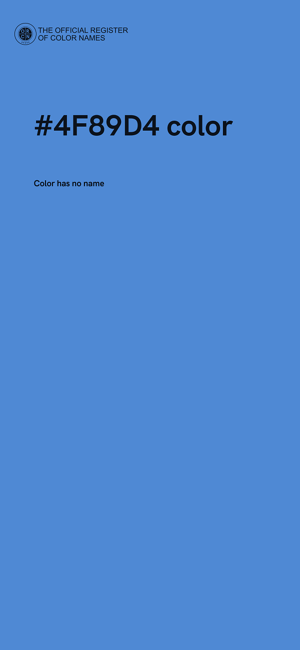 #4F89D4 color image