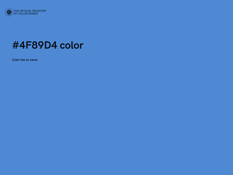 #4F89D4 color image