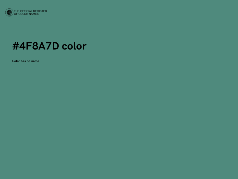 #4F8A7D color image