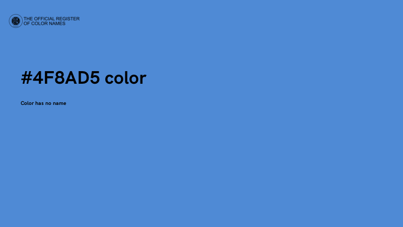 #4F8AD5 color image