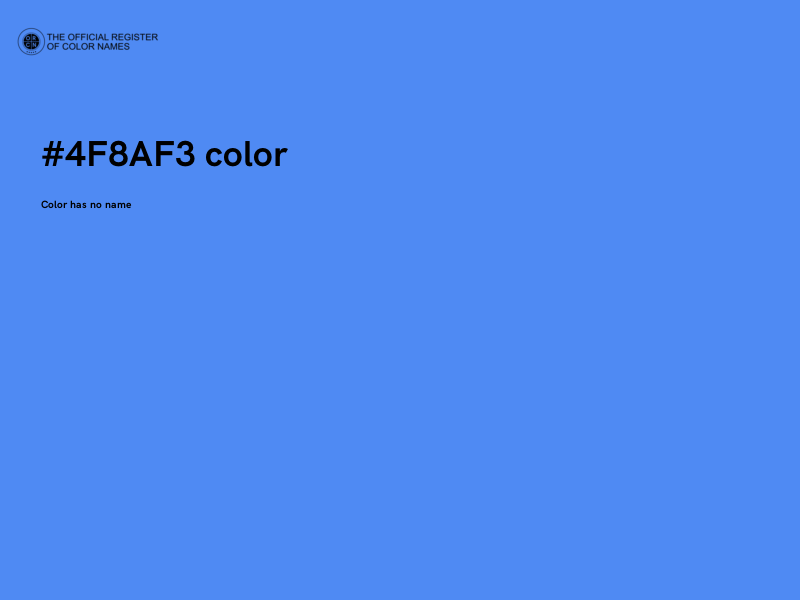 #4F8AF3 color image