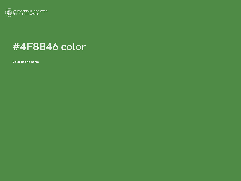 #4F8B46 color image