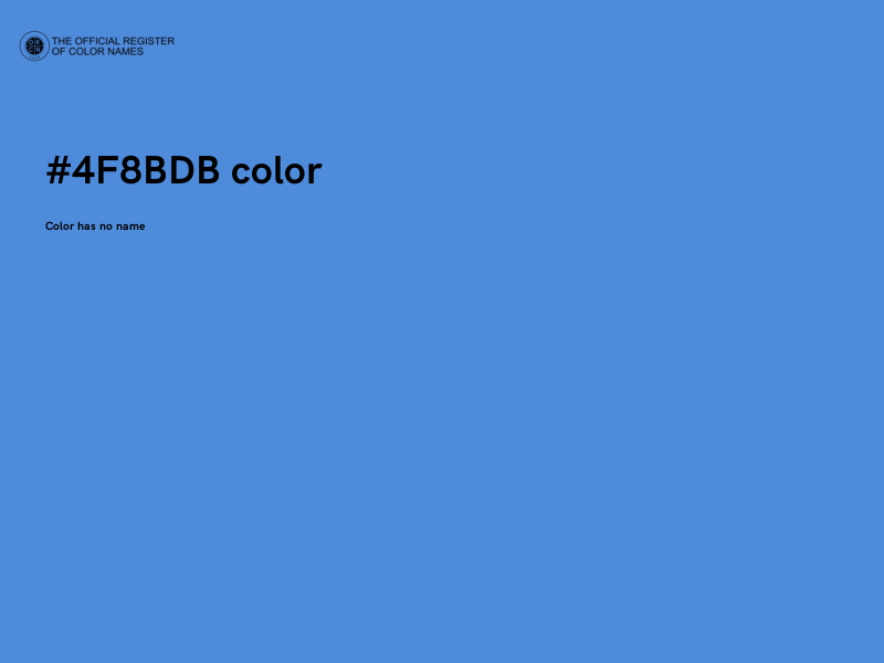 #4F8BDB color image