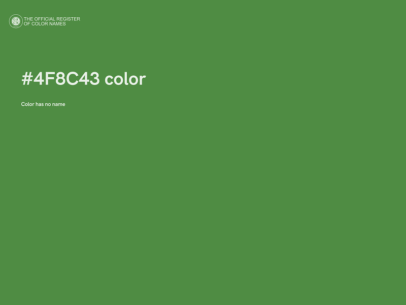 #4F8C43 color image