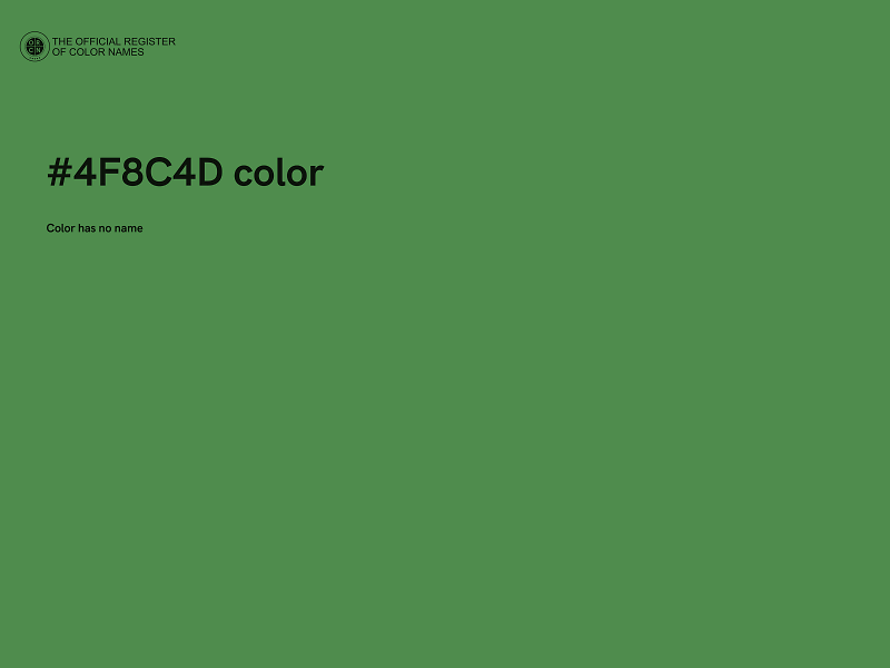 #4F8C4D color image