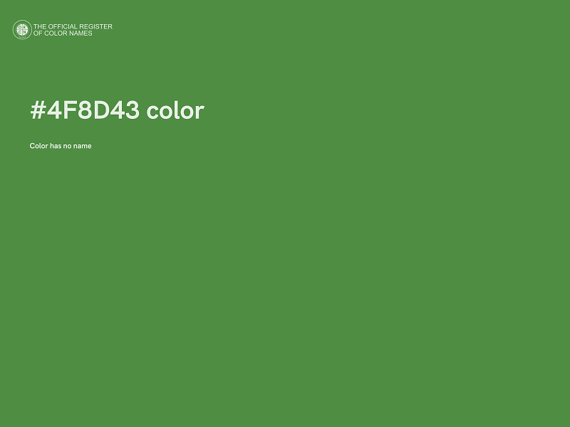 #4F8D43 color image