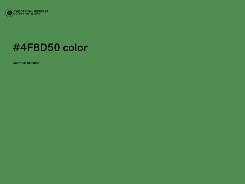 #4F8D50 color image