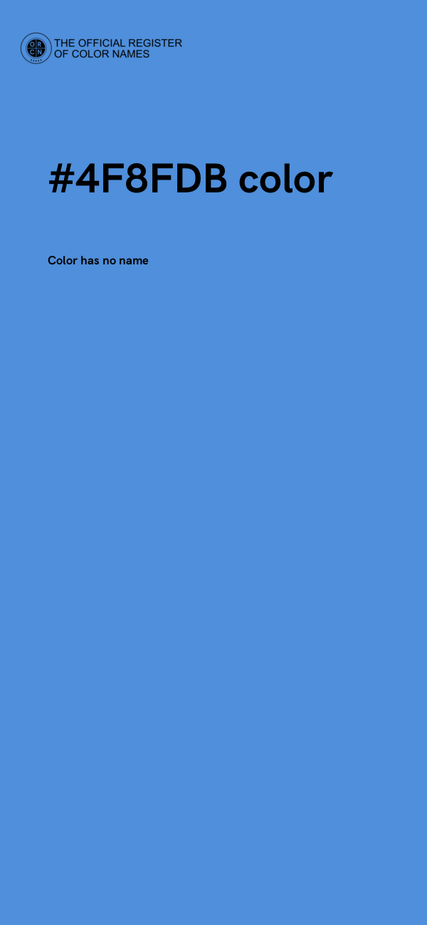 #4F8FDB color image