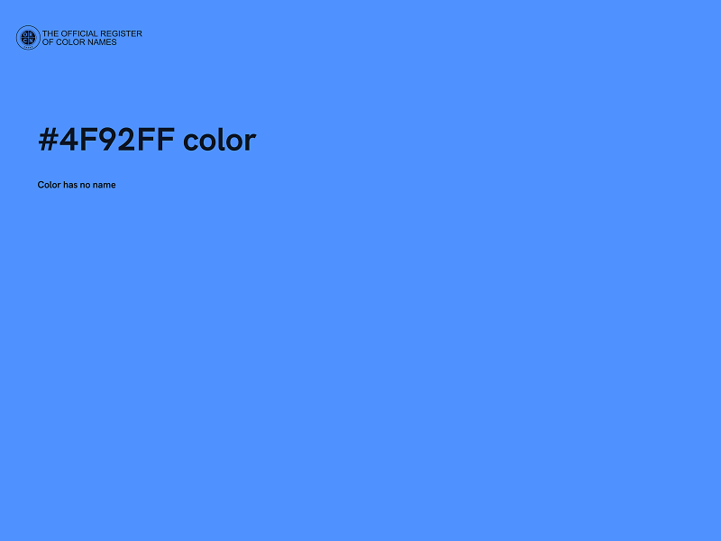 #4F92FF color image