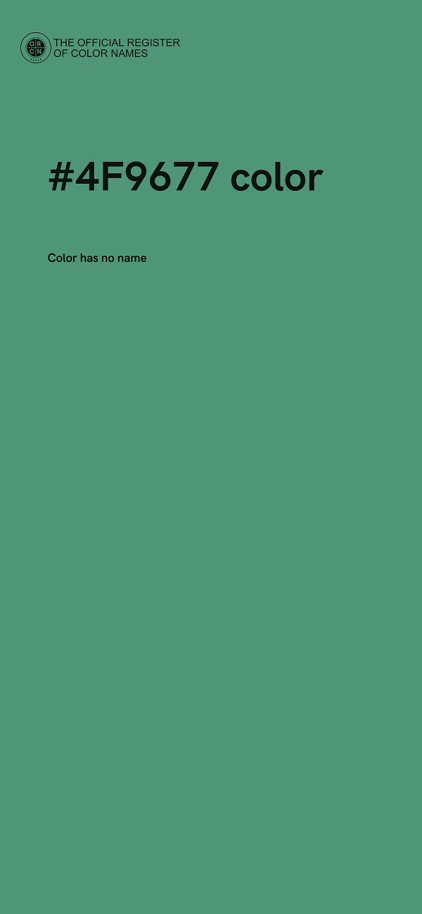 #4F9677 color image