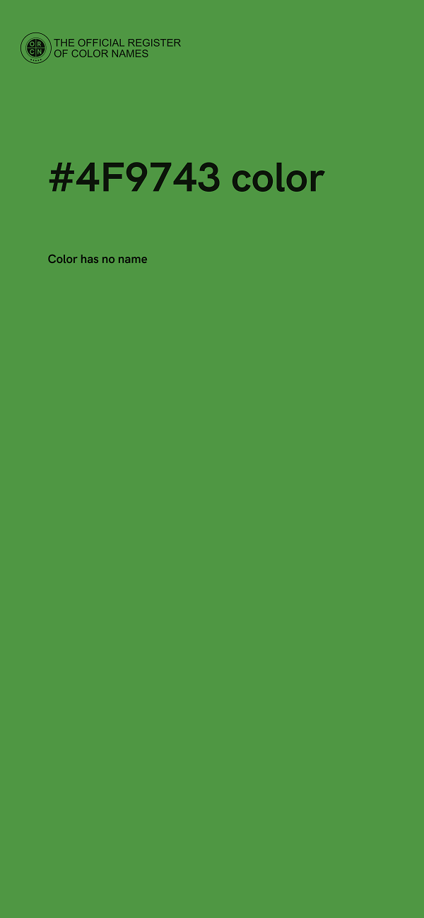 #4F9743 color image