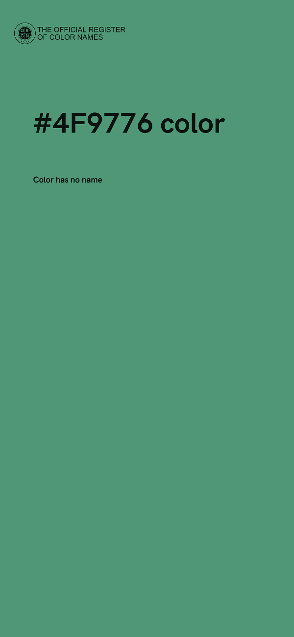 #4F9776 color image