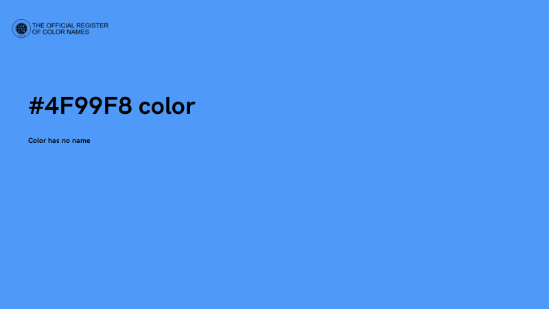 #4F99F8 color image