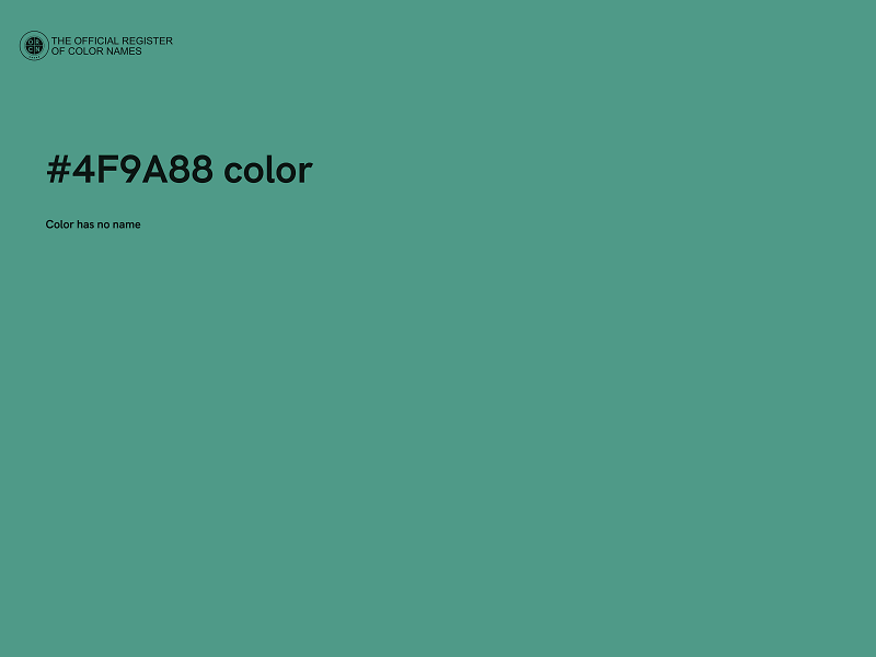 #4F9A88 color image