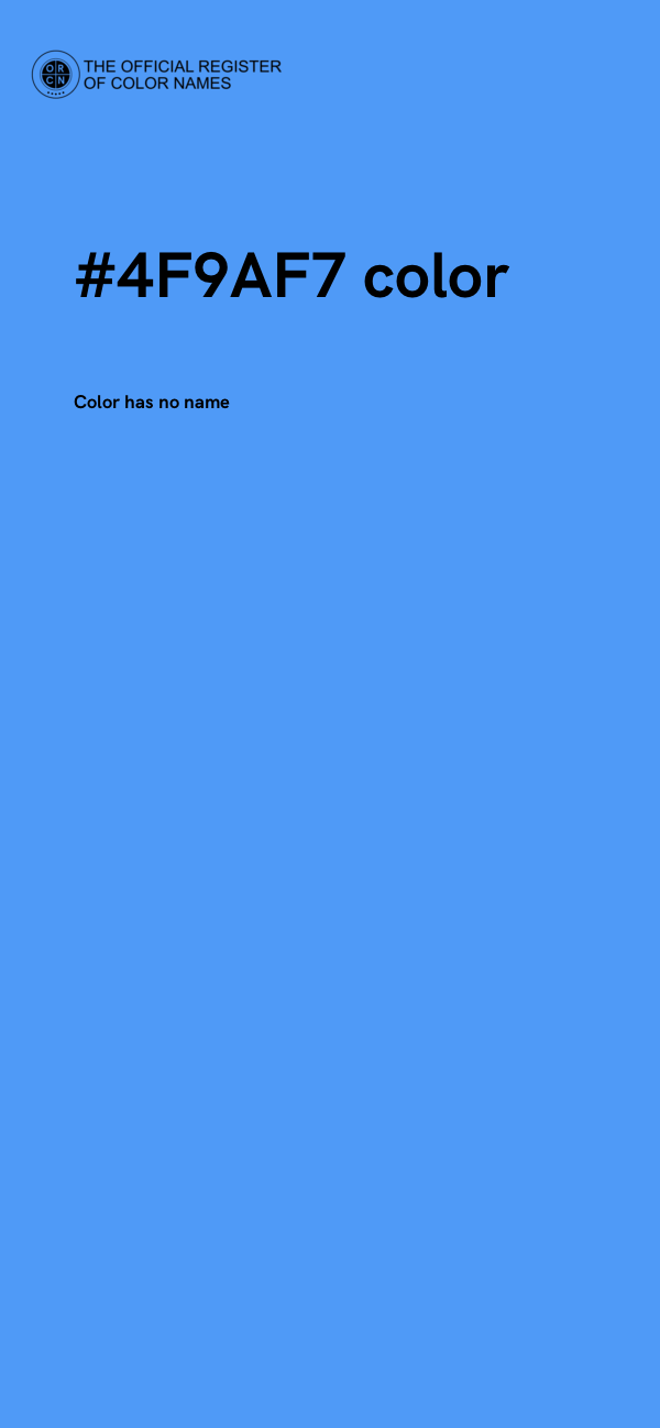 #4F9AF7 color image
