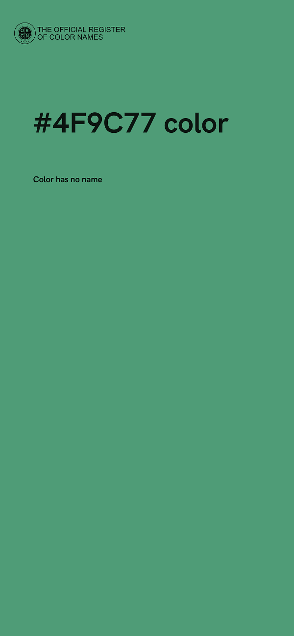 #4F9C77 color image