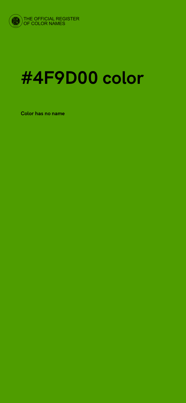 #4F9D00 color image