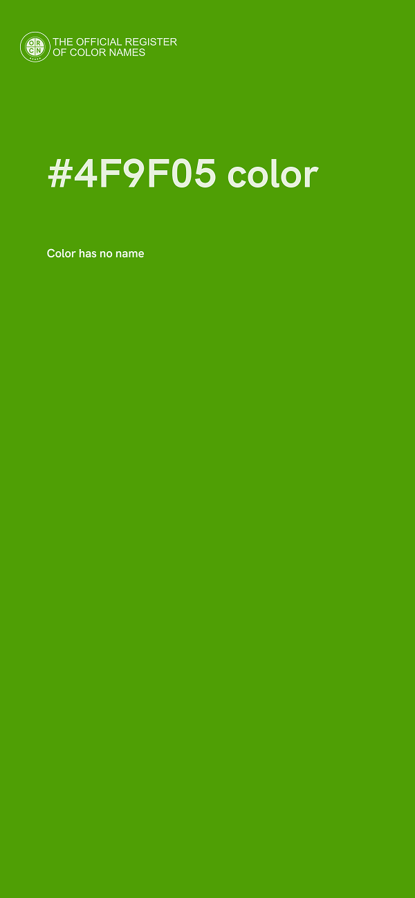 #4F9F05 color image