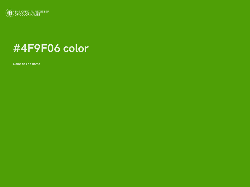 #4F9F06 color image
