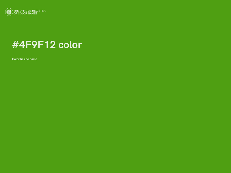 #4F9F12 color image