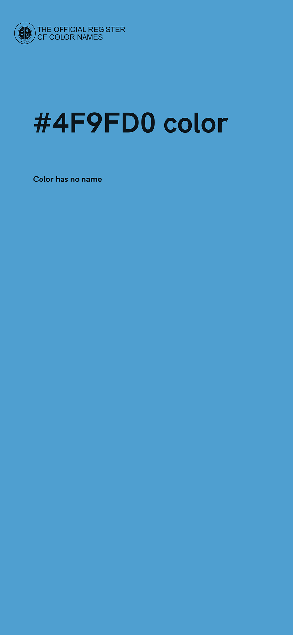 #4F9FD0 color image