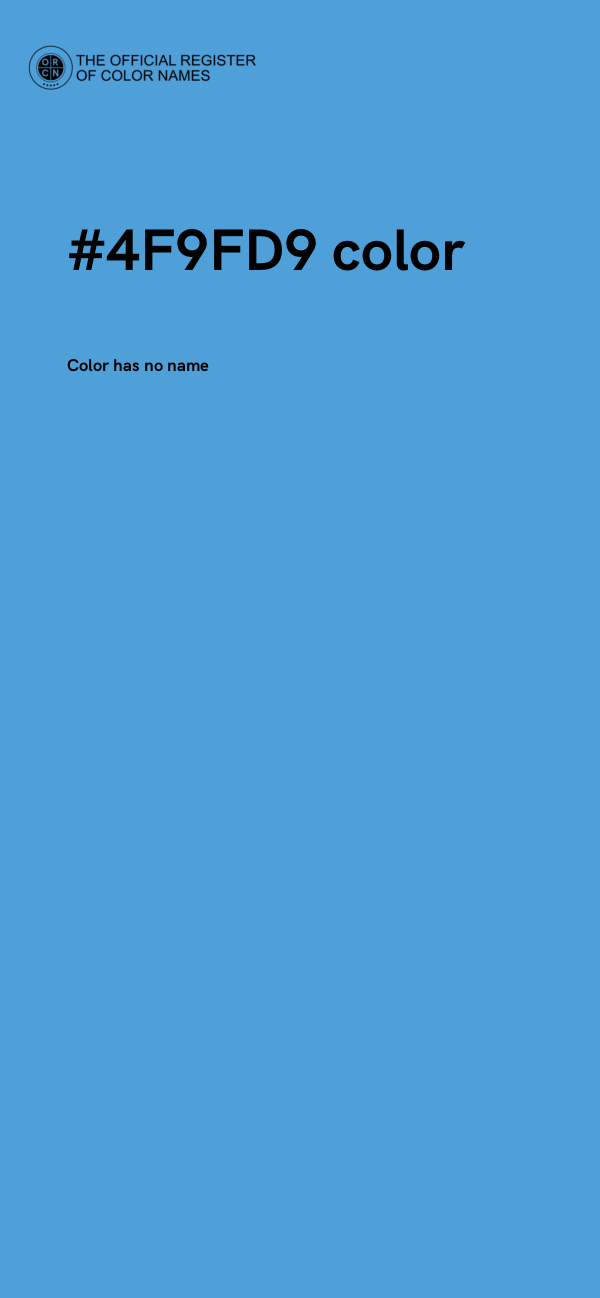 #4F9FD9 color image