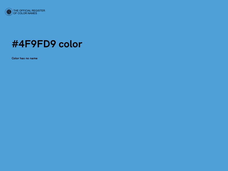#4F9FD9 color image