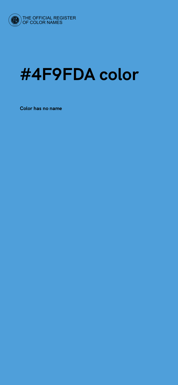 #4F9FDA color image