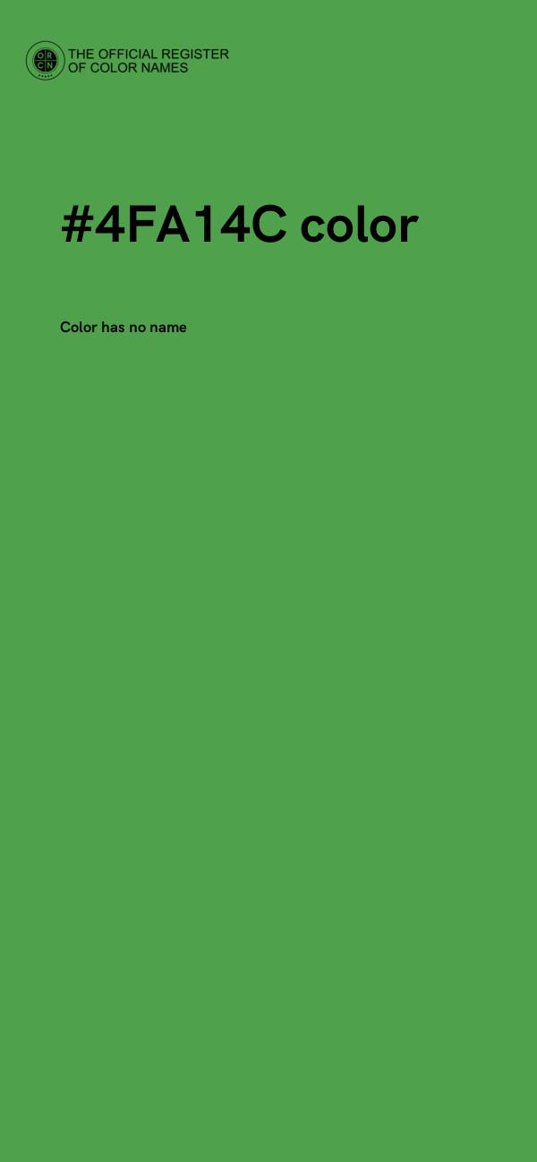 #4FA14C color image