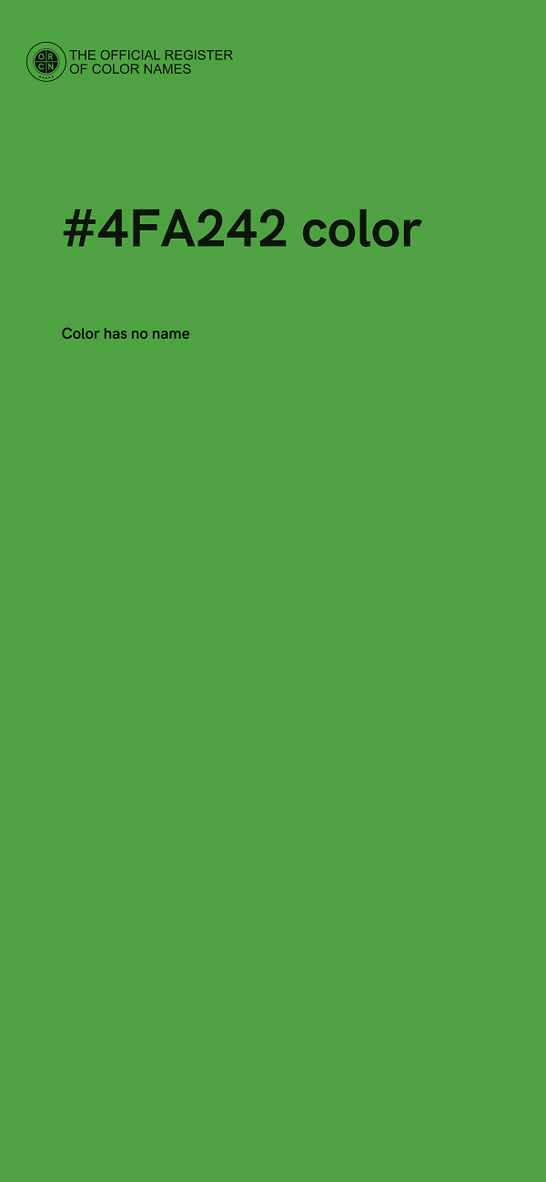 #4FA242 color image