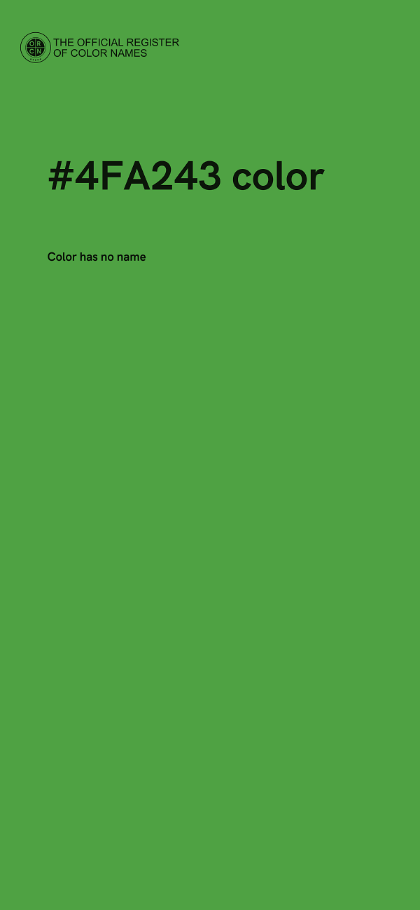 #4FA243 color image