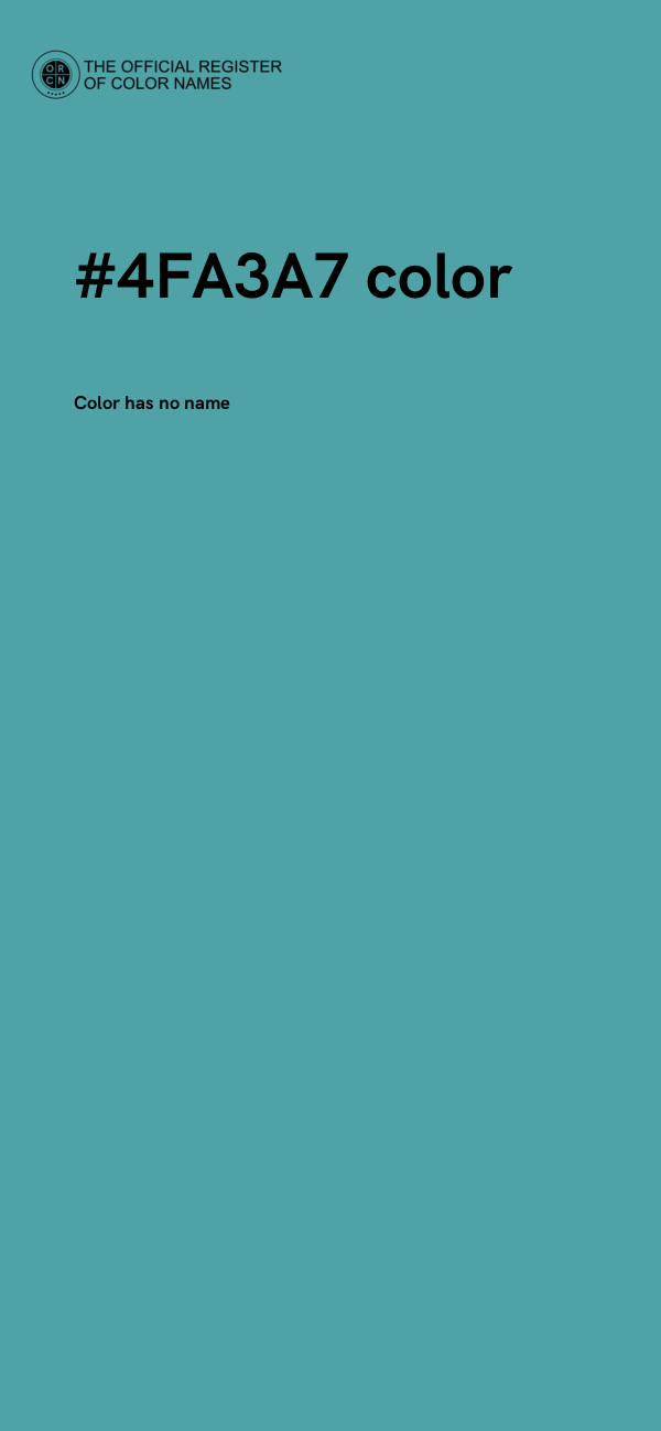 #4FA3A7 color image