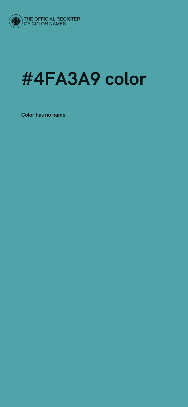 #4FA3A9 color image