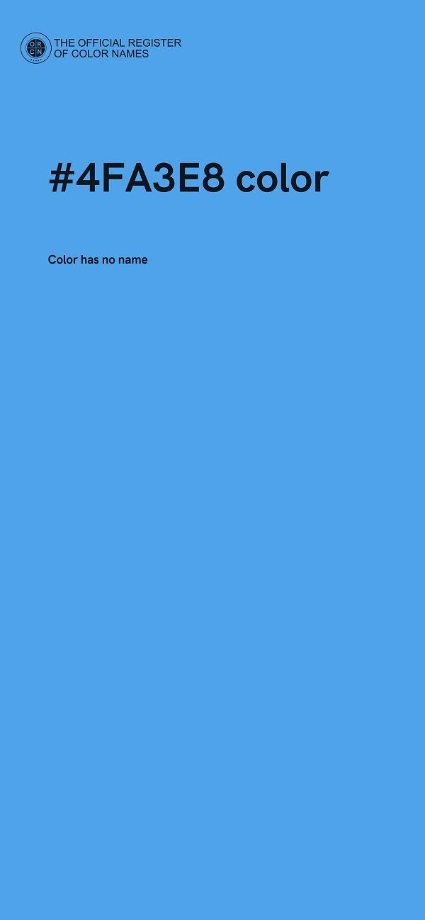 #4FA3E8 color image