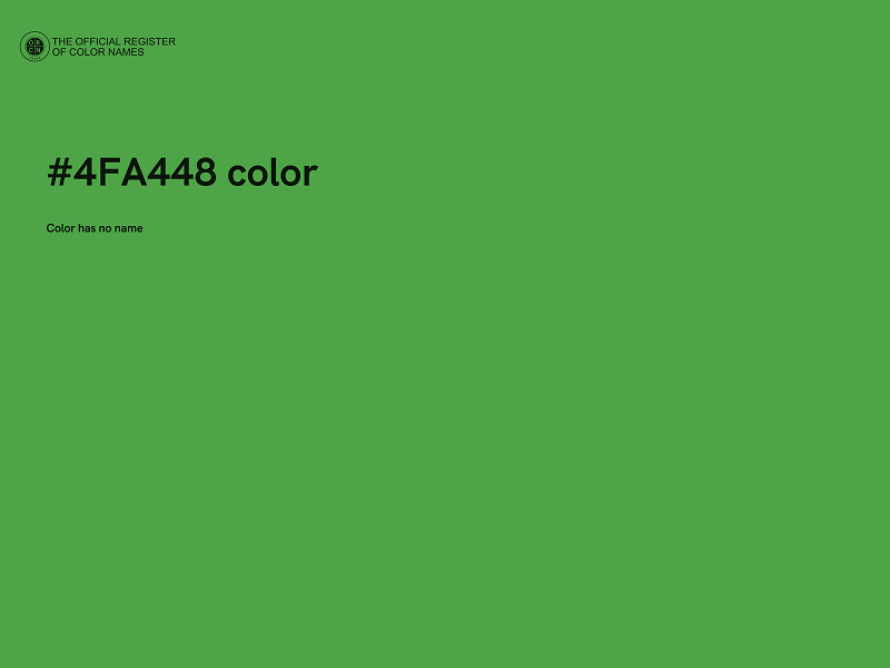 #4FA448 color image