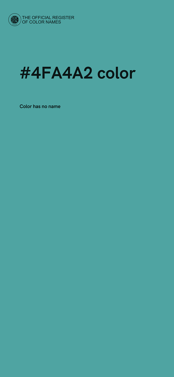 #4FA4A2 color image
