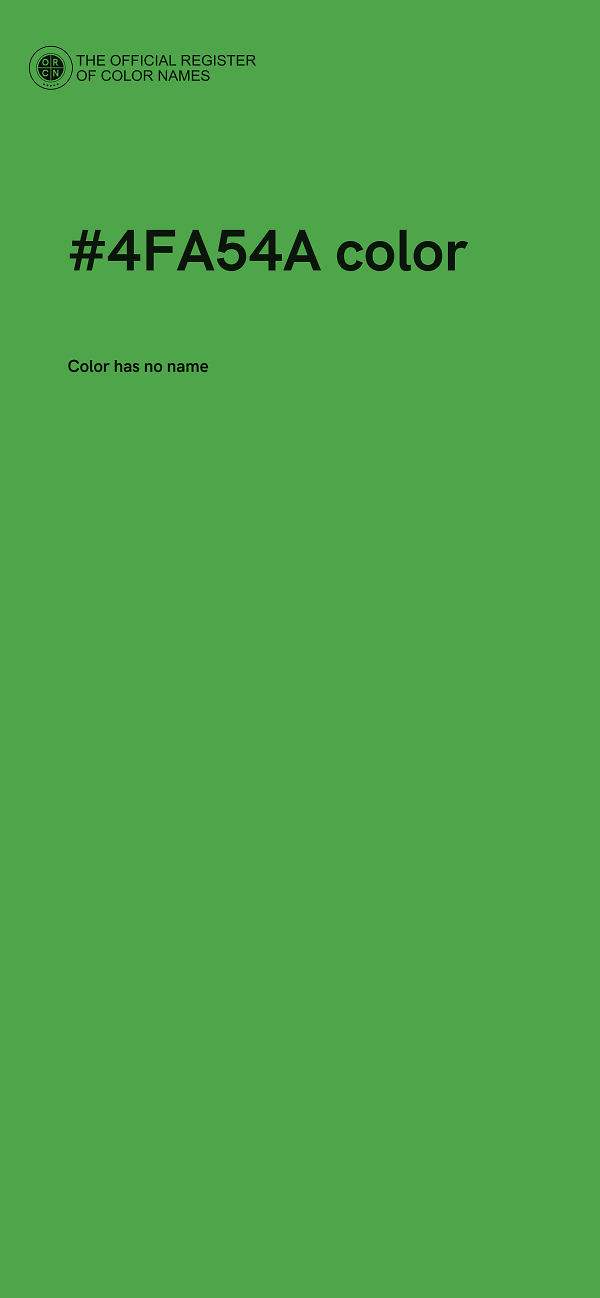 #4FA54A color image