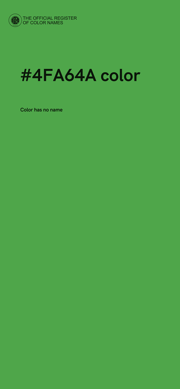 #4FA64A color image