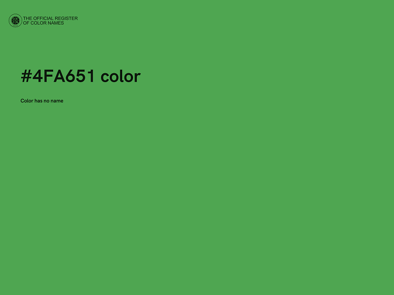 #4FA651 color image