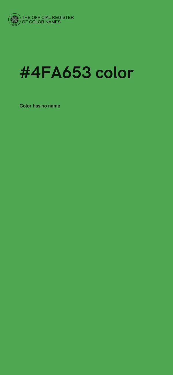 #4FA653 color image