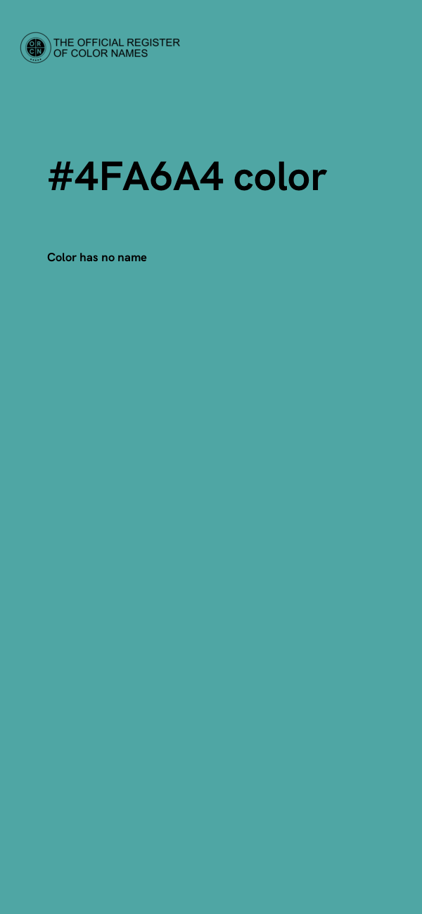 #4FA6A4 color image