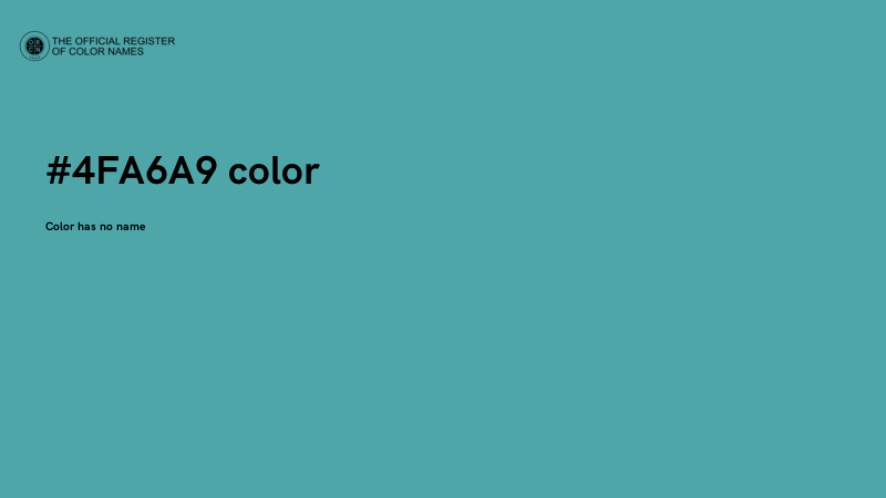 #4FA6A9 color image