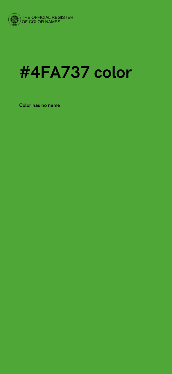 #4FA737 color image