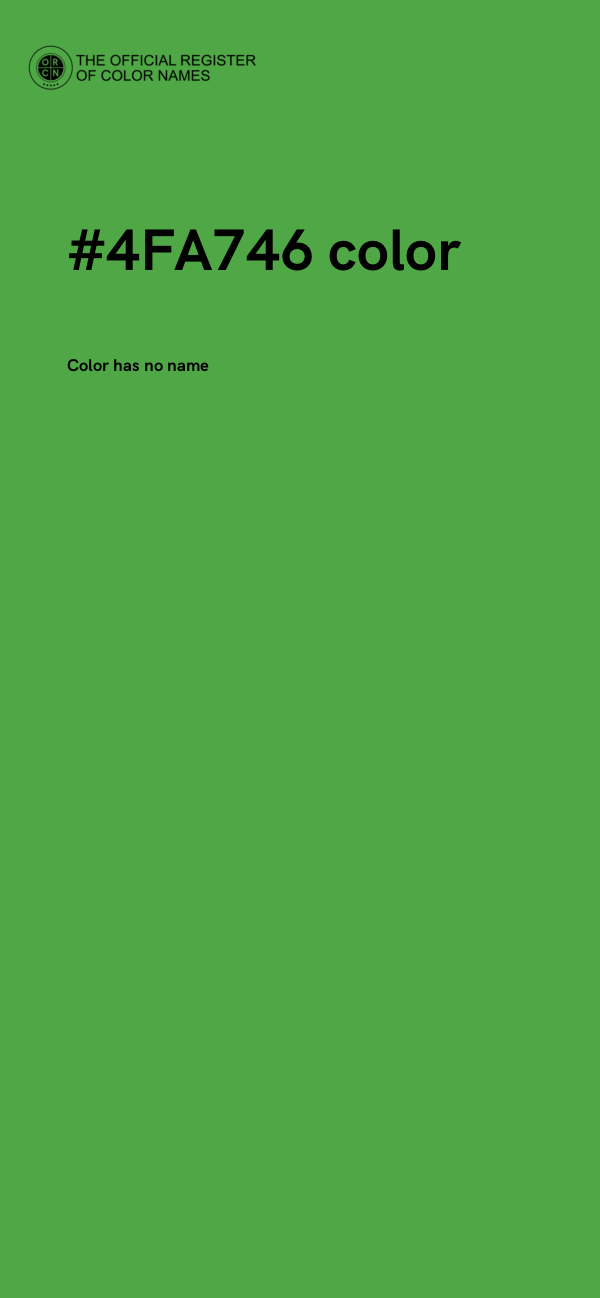 #4FA746 color image
